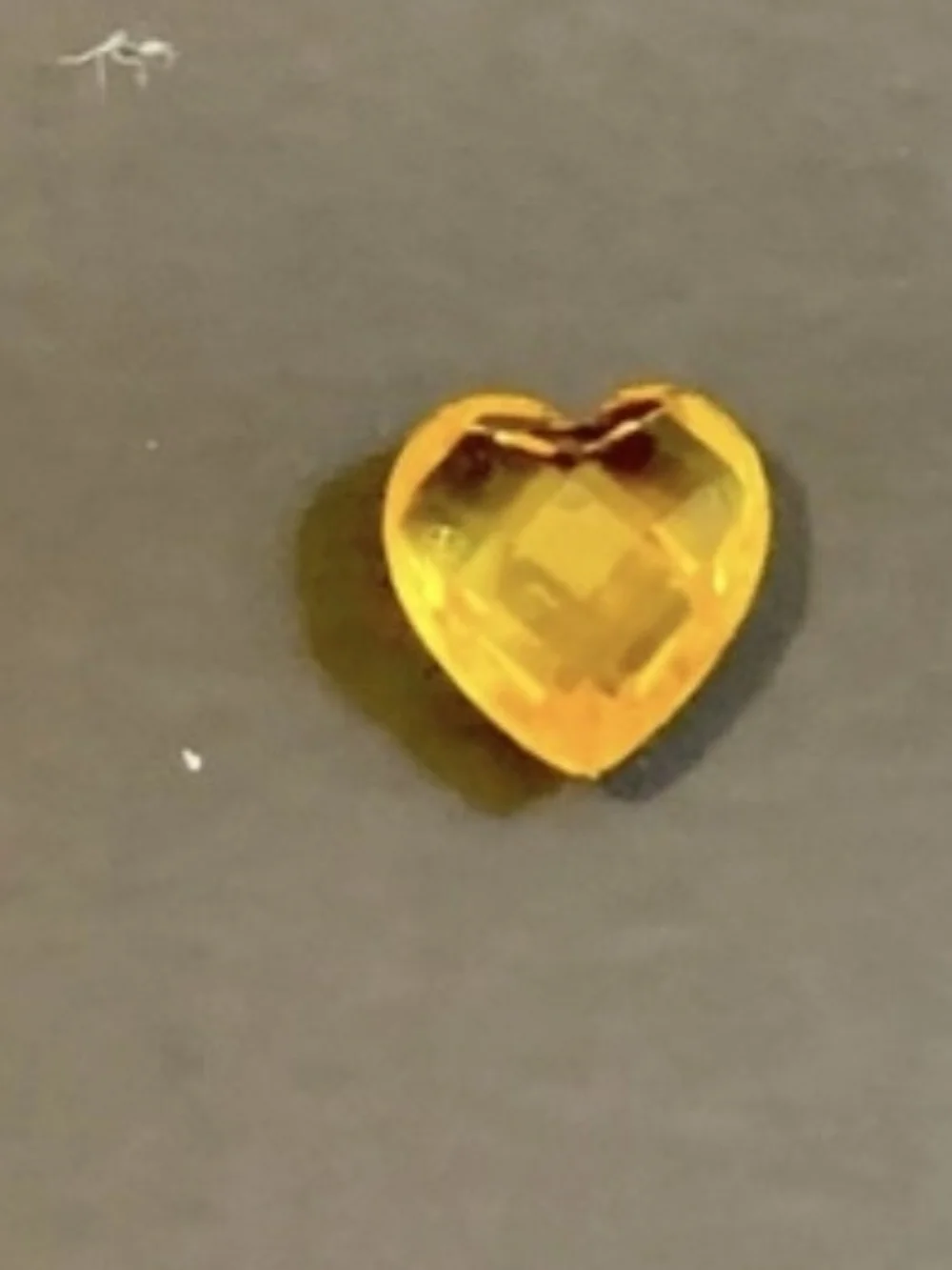 November Heart-Shaped Topaz Floating Locket Charm